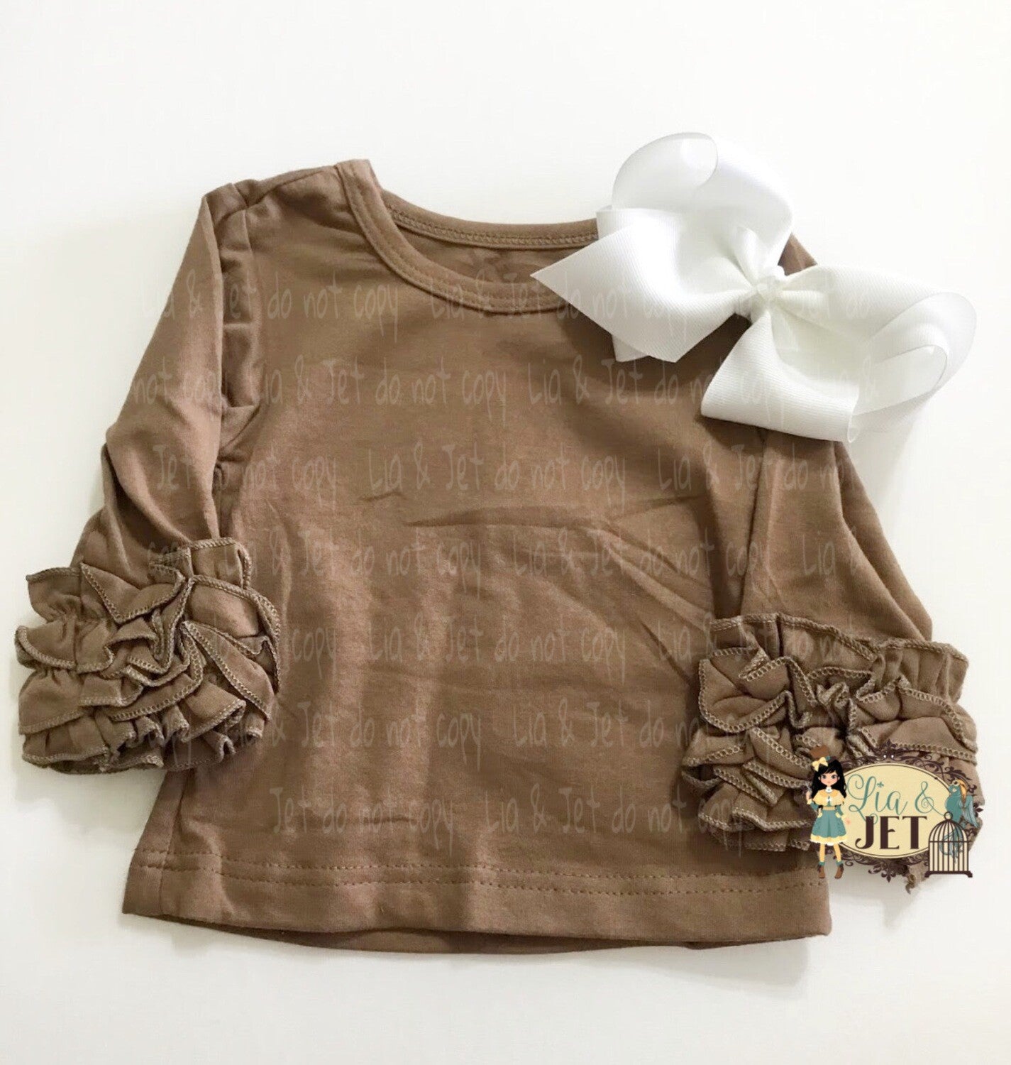 Icing Ruffle Layering Tops- Neutrals